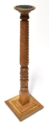 Lot 65 - A Georgian-style carved jardinière stand with...