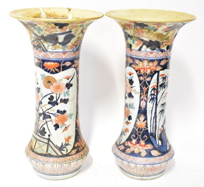 Lot 209 - A pair of 19th century Japanese Imari vases of...