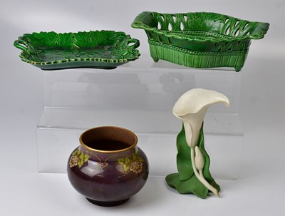 Lot 172 - A Victorian vine leaf and basketweave pattern...