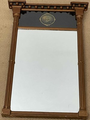 Lot 454 - A Regency giltwood pier glass, with verre...