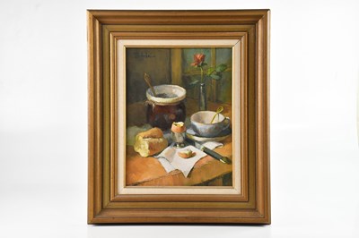 Lot 1662 - T H ARBAL; oil on canvas, still life study,...