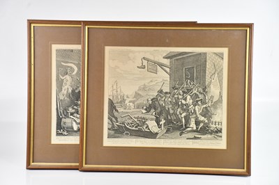 Lot 1612 - AFTER WILLIAM HOGARTH; a pair of engravings,...