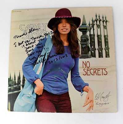 Lot 509 - CARLY SIMON; LP 'No Secrets', bearing...