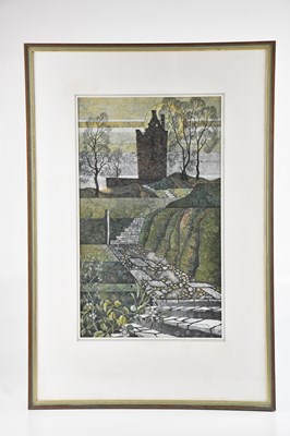 Lot 1670 - J R SUTHERLAND; ink and watercolour, stylised...