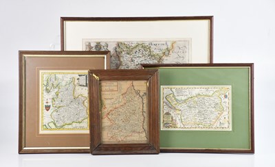 Lot 1611 - Four assorted coloured maps, comprising a T...