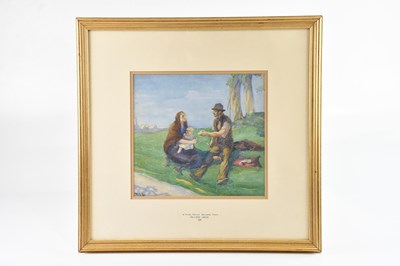 Lot 1785 - MELICENT GROSE; watercolour, 'A Kindly Gesture,...