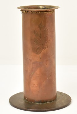 Lot 431 - An Arts and Crafts copper vase, with pin dot...