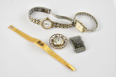 Lot 1585 - GLADSTONE; a lady's yellow metal cased fob...