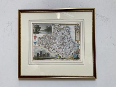 Lot 1622 - A 19th century map of Durham, 20 x 26cm,...