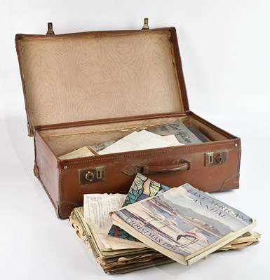 Lot 2264 - A suitcase containing assorted ephemera...