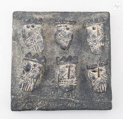 Lot 323 - JOHN MALTBY (1936-2020); a square stoneware...