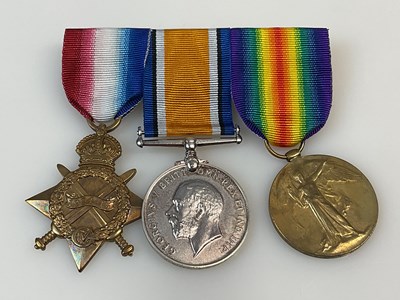 Lot 38 - A mounted WWI Medal group, comprising the 1914-...