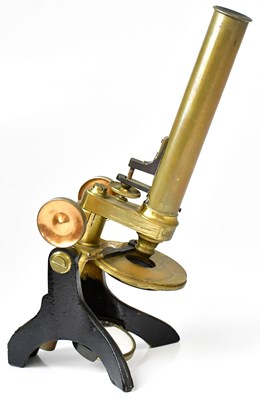 Lot 313 - ARNOLD & SONS; a 19th century brass monocular...