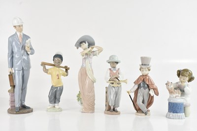Lot 1216 - LLADRO; six figures comprising 'Jazz Horn',...