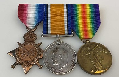 Lot 36 - A mounted WWI Medal group, comprising the 1914-...