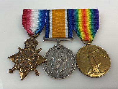 Lot 34 - A mounted WWI Medal group, comprising the 1914-...