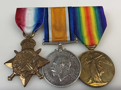 Lot 33 - A mounted WWI Medal group, comprising the 1914-...