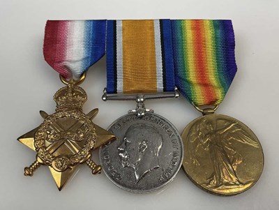 Lot 30 - A mounted WWI Medal group, comprising the 1914-...