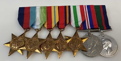 Lot 50 - A mounted WWII Medal group, comprising the...
