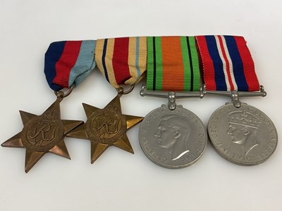 Lot 24 - A mounted WWII Medal group, comprising the...