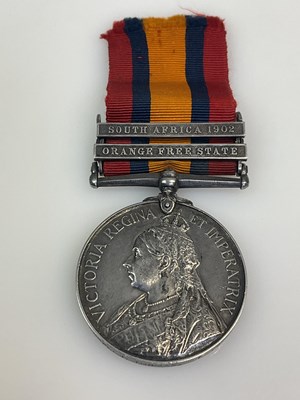 Lot 46 - A Queen's South Africa Medal, with two clasps...