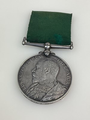 Lot 60 - An Edward VII Long Service Volunteer Force...