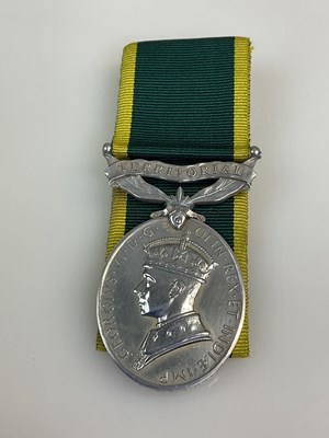 Lot 22 - A court mounted Territorial Efficiency Medal,...
