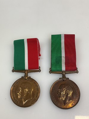 Lot 59 - Two Mercantile Marine Medals awarded to...