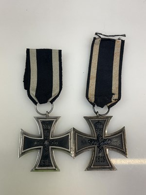Lot 58 - Two WWI German Iron Crosses, 2nd class.