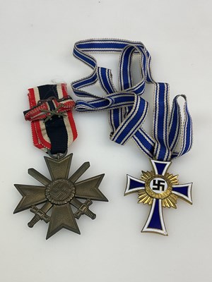 Lot 57 - A German WWII Mother's Cross and the German...