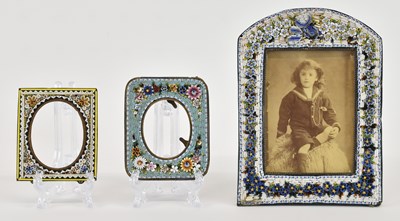 Lot 313 - An early 20th century micromosaic easel back...