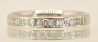 Lot 1207 - A modern platinum and diamond set half...