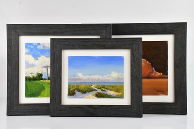 Lot 1737 - JEN SPAKER; three oil paintings, including a...