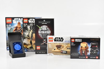 Lot 652 - LEGO; five boxed Star Wars related models,...