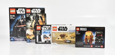 Lot 655 - LEGO; five boxed model Star Wars kits,...