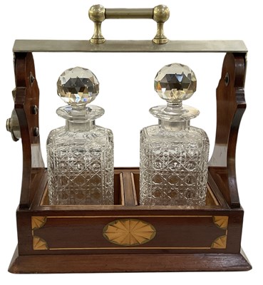 Lot 664 - An Edwardian mahogany and shell inlaid...