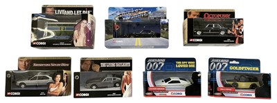 Lot 446 - CORGI; seven boxed James Bond 007 scale model...