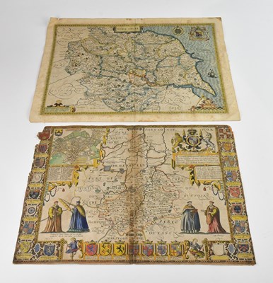 Lot 1623 - Two maps, one of Yorkshire, and one of...
