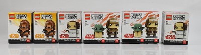 Lot 624 - LEGO; six BrickHeadz models including 41609...