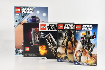 Lot 617 - LEGO; five boxed Star Wars model kits...