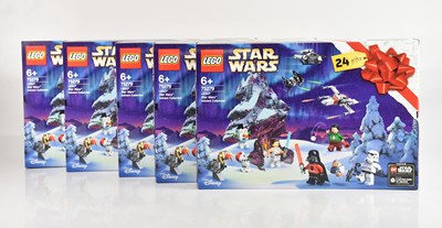 Lot 651 - LEGO; five Star Wars model kit 75279 advent...