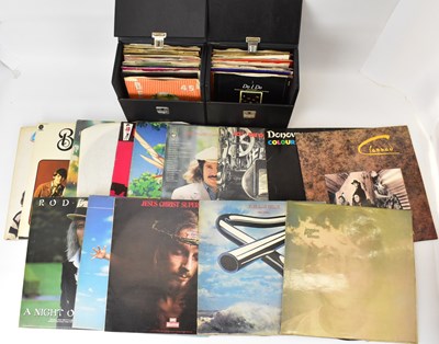 Lot 293 - Fifteen LPs and two cases of 45s, albums to...