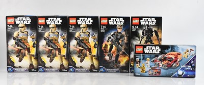 Lot 646 - LEGO; six Star Wars model kits including 75173...