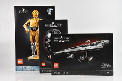 Lot 612 - LEGO; three Star Wars boxed model kits...