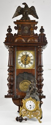Lot 1280 - A c 1900 French spelter and gilt metal mantel...