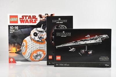 Lot 622 - LEGO STAR WARS; three boxed model kits,...