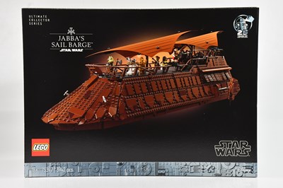 Lot 587 - LEGO; a boxed Star Wars model kit, 75397 Jabba'...