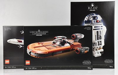 Lot 594 - LEGO; three boxed Star Wars model kits...