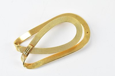 Lot 2 - HERMÈS; an 18ct yellow textured gold money...
