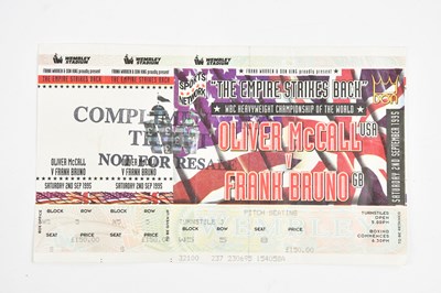 Lot 413 - An Oliver McCall vs Frank Bruno, Saturday 2nd...